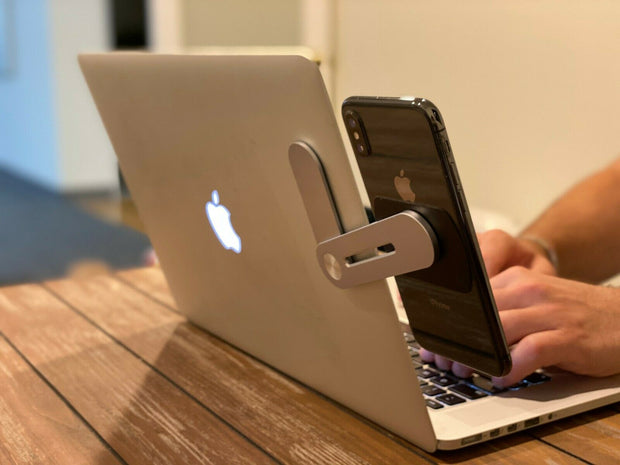 Laptop phone mount